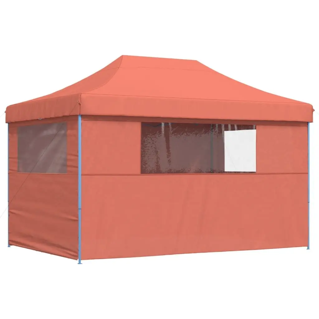 Foldable Pop-Up Party Tent 4 Sidewalls Outdoor Garden Gazebo Orange Event