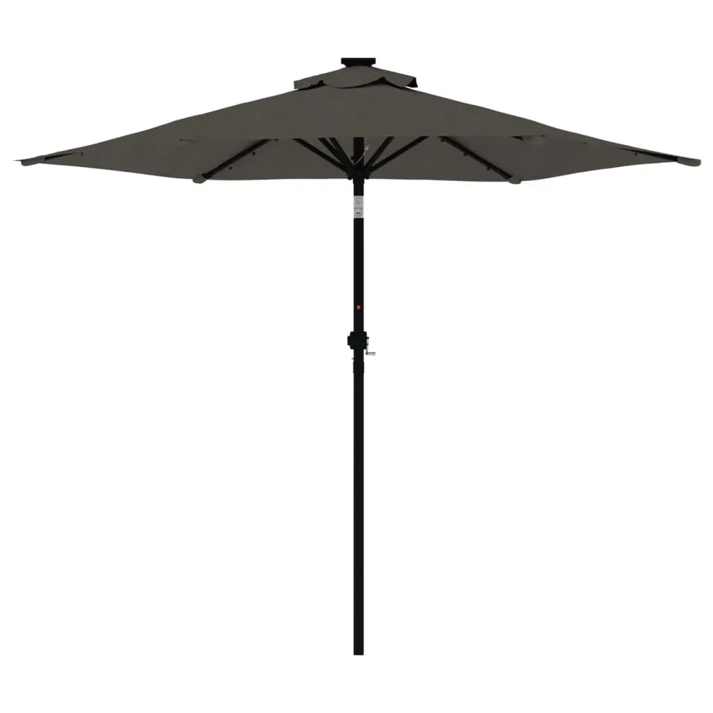 Garden Parasol Anthracite 225cm Crank Tilt Canopy
