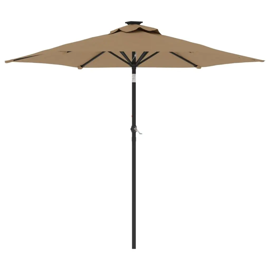 Garden Parasol Taupe Square Crank Tilt Outdoor Umbrella Sun Shade