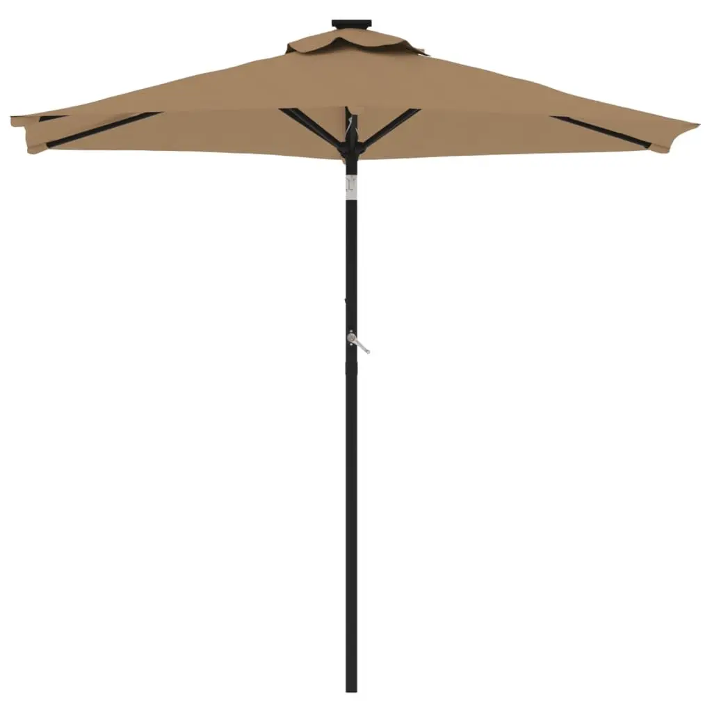 Garden Parasol Taupe Square Crank Tilt Outdoor Umbrella Sun Shade