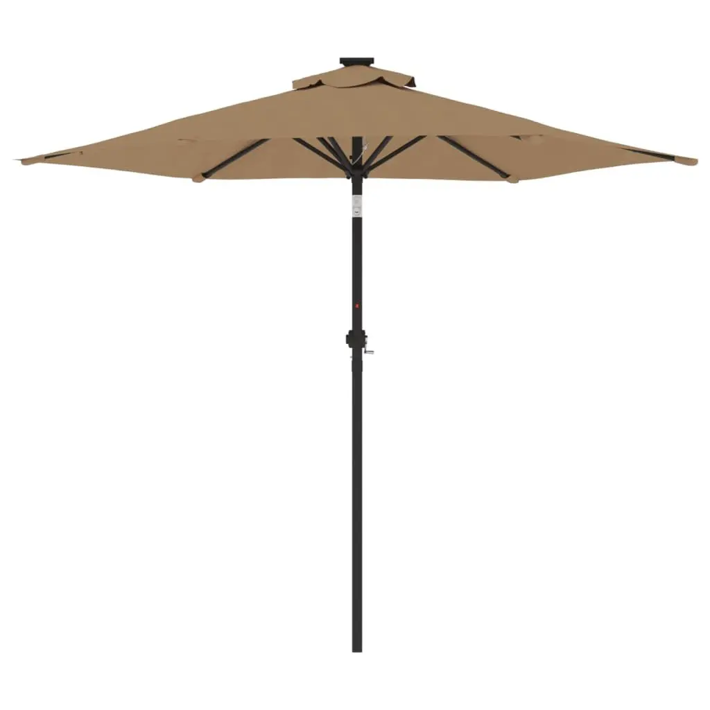 Garden Parasol Taupe Square Crank Tilt Outdoor Umbrella Sun Shade