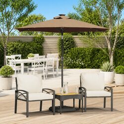 Compact Garden Parasol with LED Lights – Perfect for Your Space