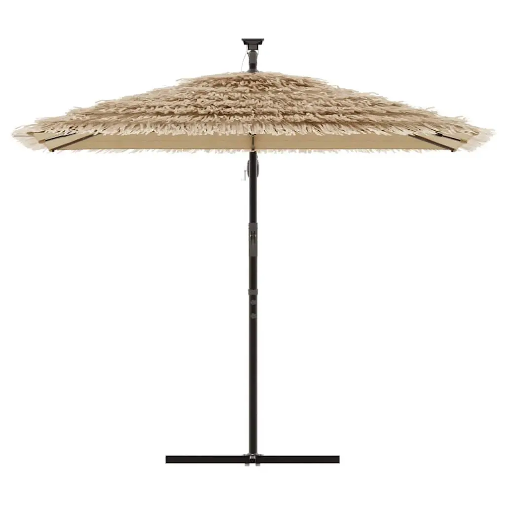 Garden Parasol Brown 246x246x230cm Outdoor Sun Shade Umbrella Crank Mechanism
