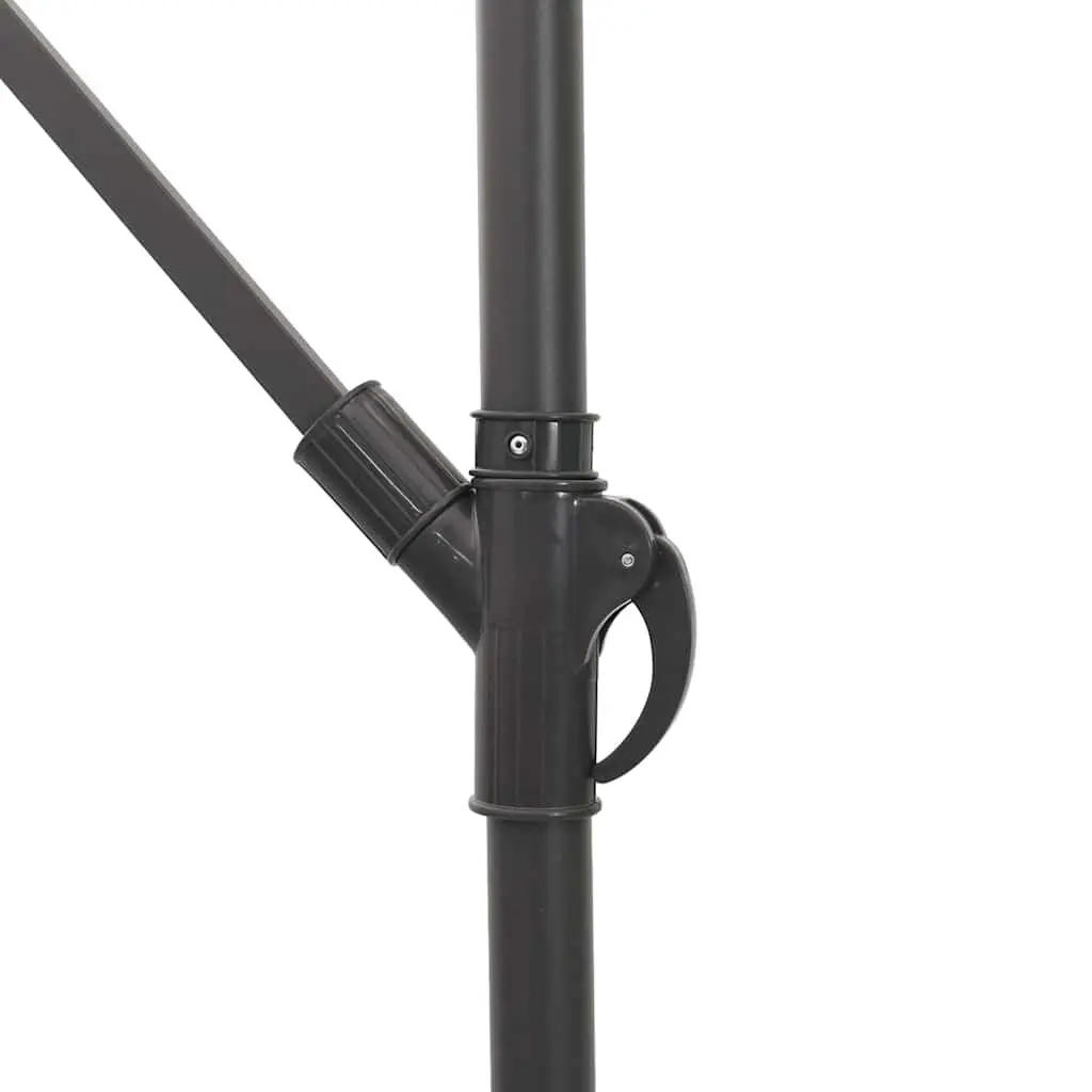 Garden Parasol Brown 246x246x230cm Outdoor Sun Shade Umbrella Crank Mechanism