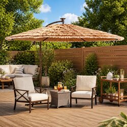 Garden Parasol with Crank for Easy Outdoor Use