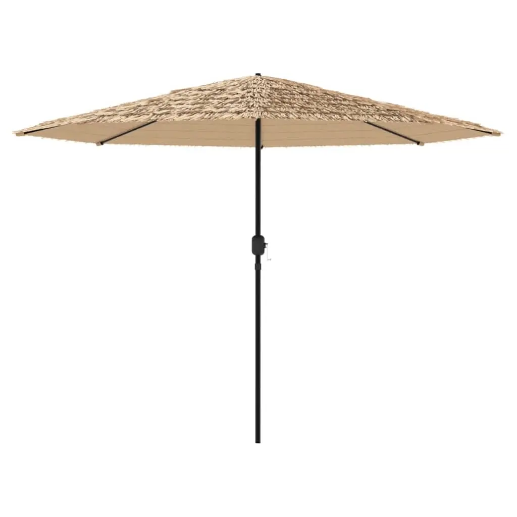 Garden Parasol Brown 388x388x248cm Crank Mechanism Outdoor Umbrella