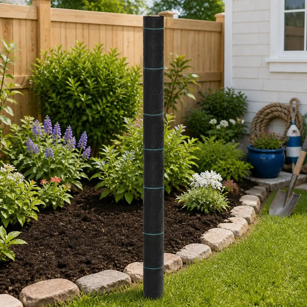 Weed Control Fabric Black 1.5m x 100m Durable UV Stabilised Polypropylene Landscape Membrane Garden Mat
