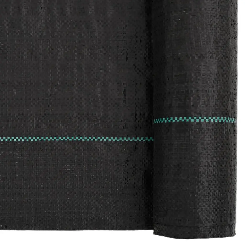 Weed Control Mat Black 1x200 m Durable Polypropylene Landscape Fabric for Garden Weed Suppression