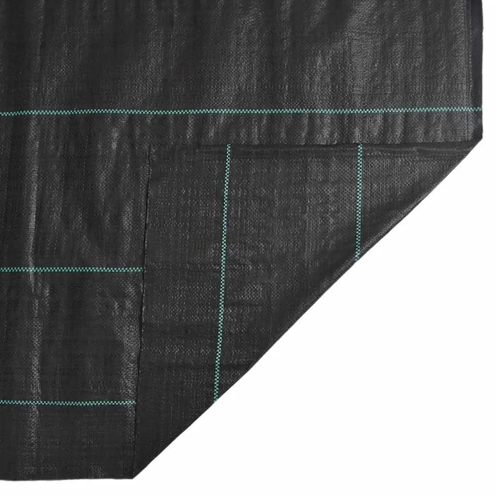 Weed Control Mat Black 1x200 m Durable Polypropylene Landscape Fabric for Garden Weed Suppression