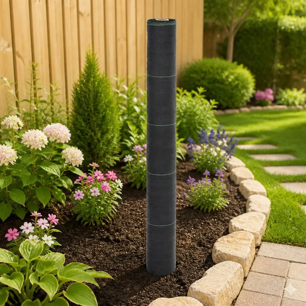 Weed Membrane Black 1x25m UV Stabilised Polypropylene Landscape Fabric Garden Weed Control Mat Roll