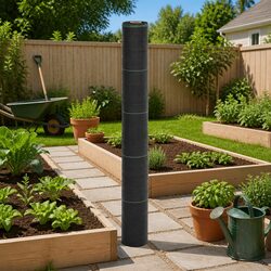 Weed Control Membrane: Black Fabric, Easy Installation