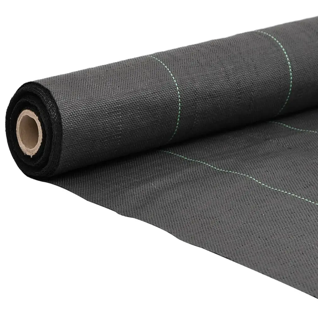 Weed Control Fabric Black 1m x 100m Durable UV Stabilised Polypropylene for Effective Soil Moisture Retention and Weed Suppression