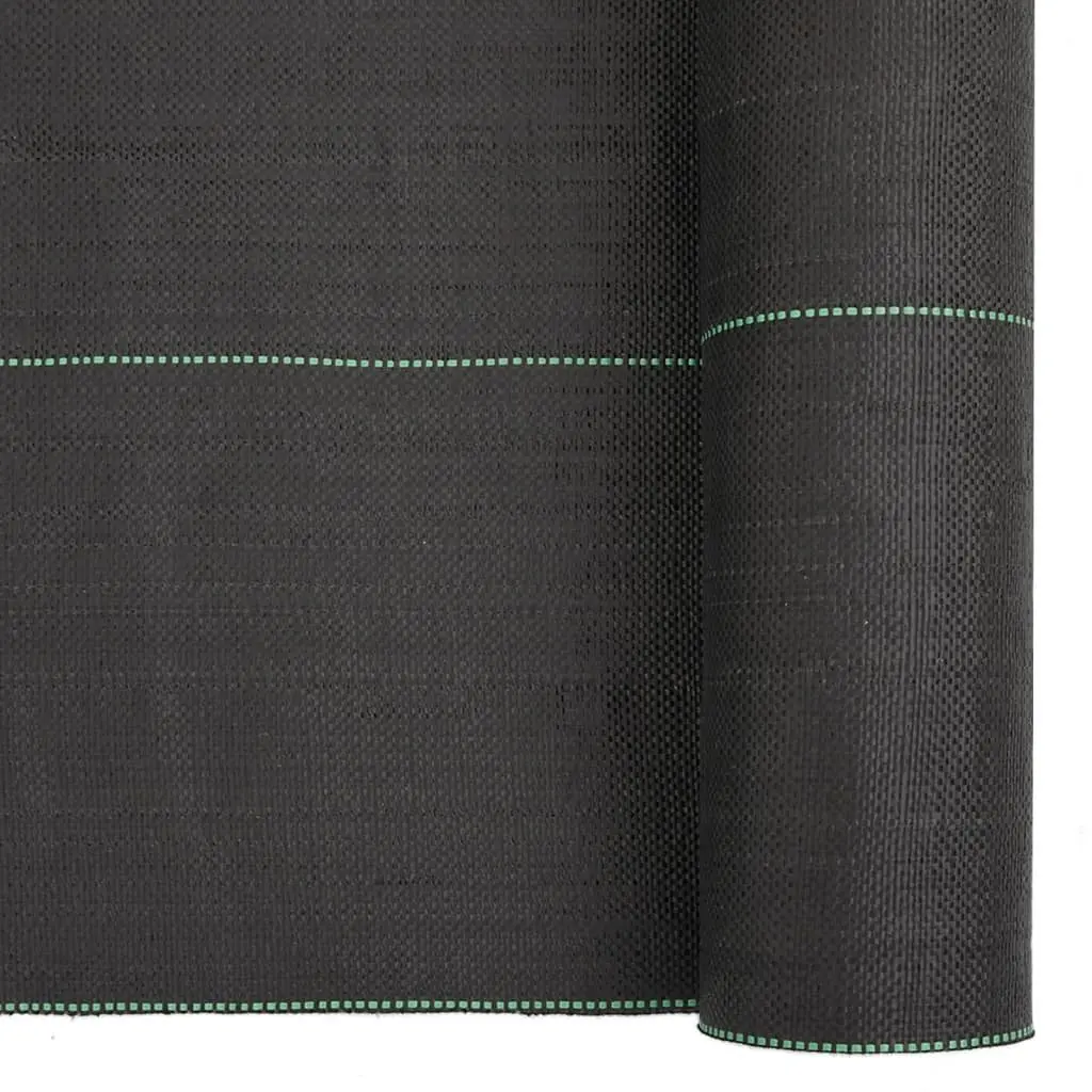 Weed Control Fabric Black 1m x 100m Durable UV Stabilised Polypropylene for Effective Soil Moisture Retention and Weed Suppression