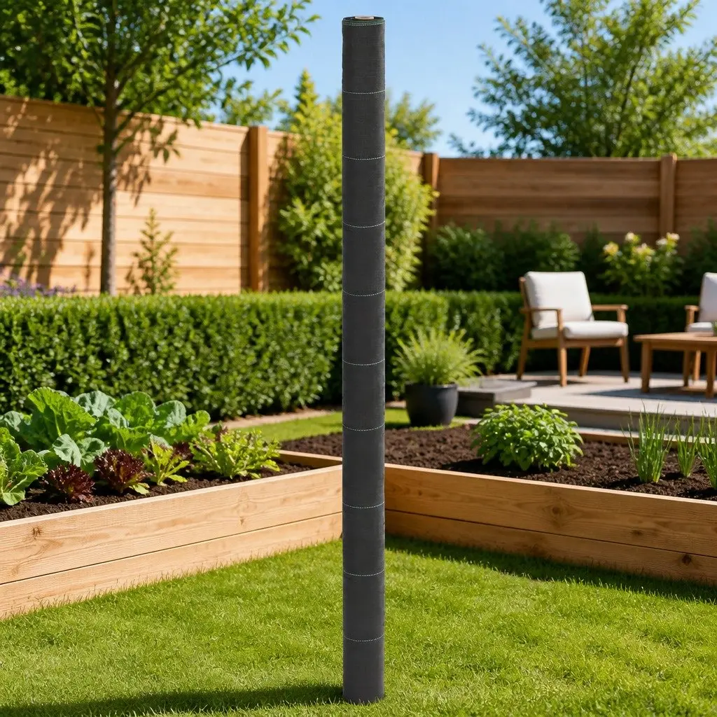 Weed Membrane Black 2x100 m Durable Polypropylene Landscape Fabric for Garden Weed Control
