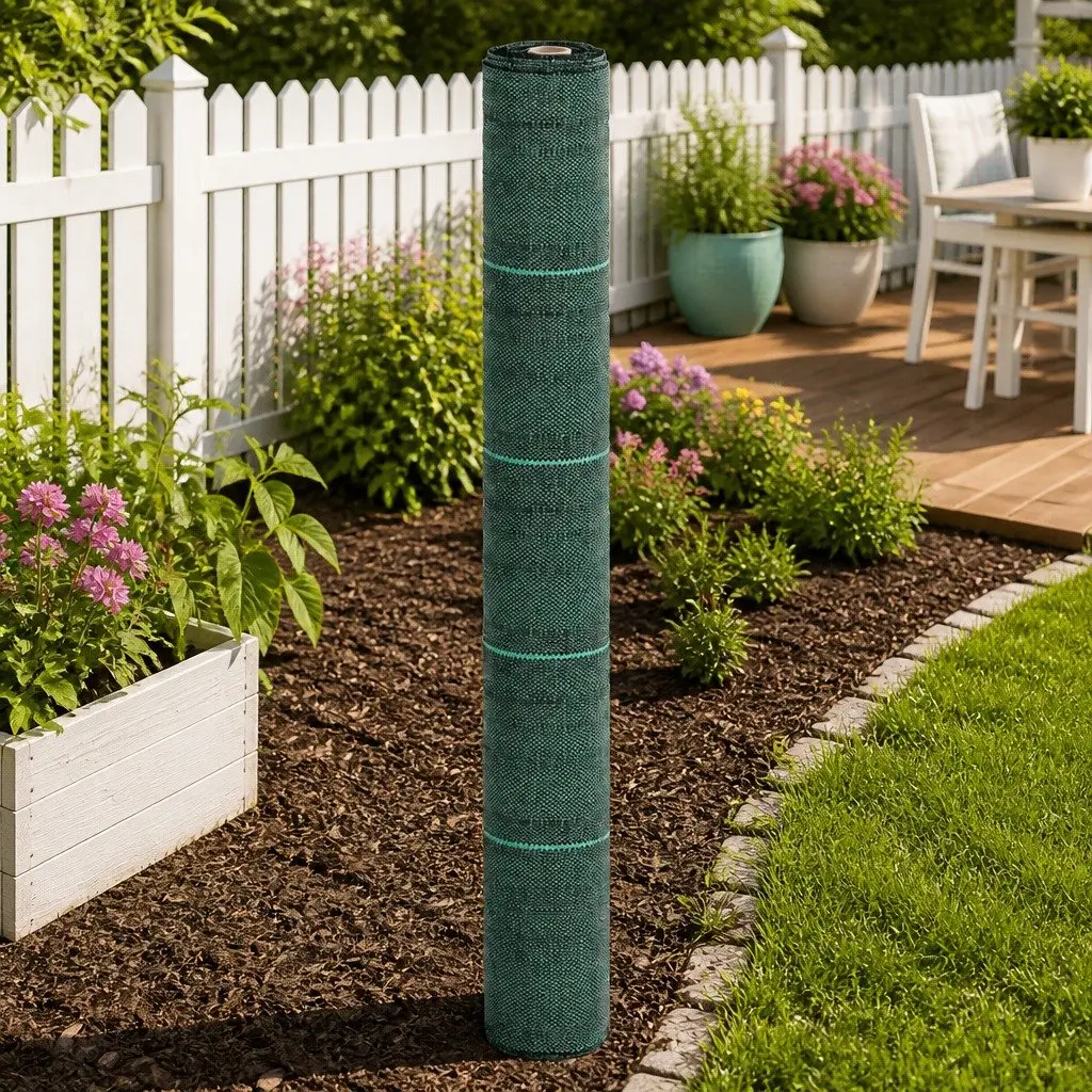 Weed Control Membrane Green 1x25m Durable UV Stabilised Polypropylene Fabric for Garden Landscaping