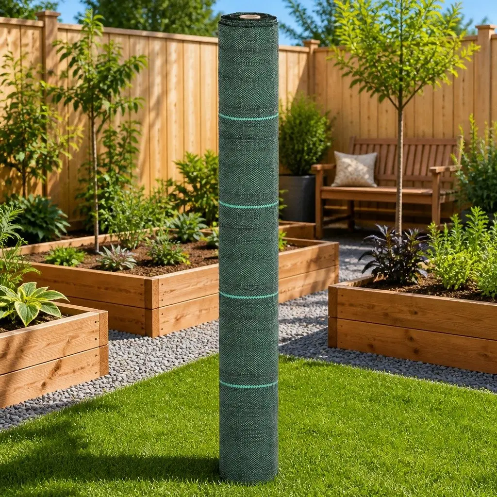 Weed Control Fabric Green 1m x 200m Durable Polypropylene Membrane for Gardens and Landscaping