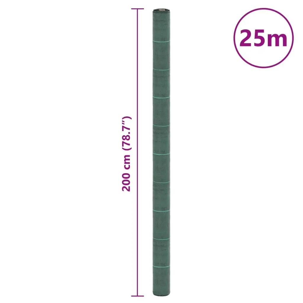 Weed Membrane Green 2x25 m PP Landscape Fabric Durable UV Stabilised Ground Cover