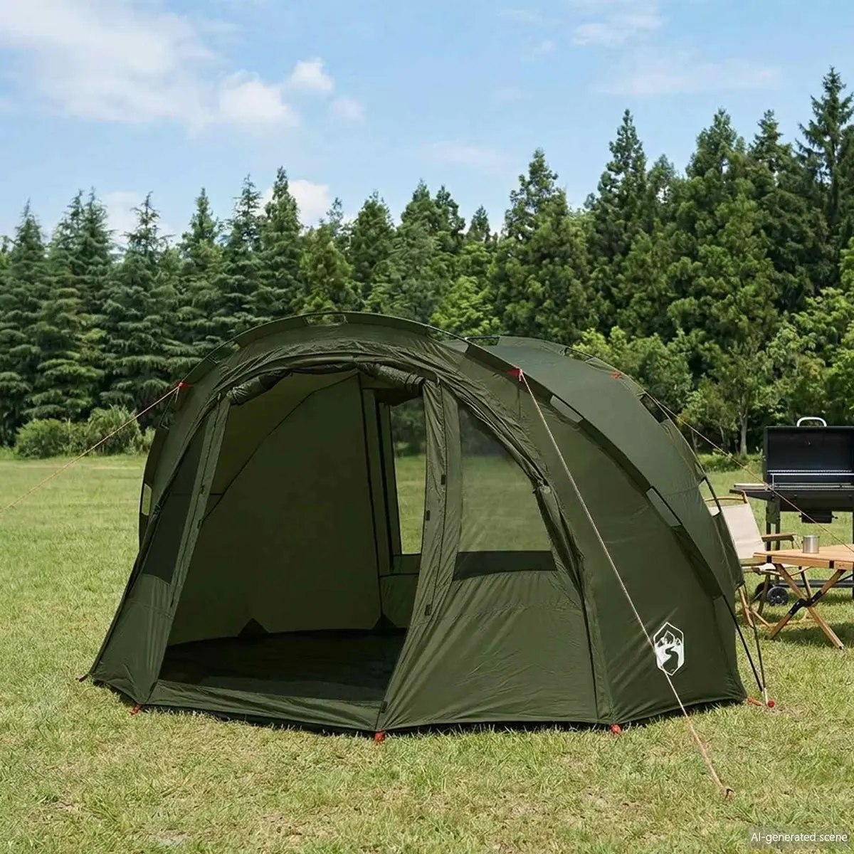 Fishing Tent Olive Green 2-Person Waterproof UV Protection Camping Shelter