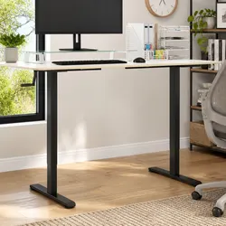 Adjustable Black Steel Desk Frame