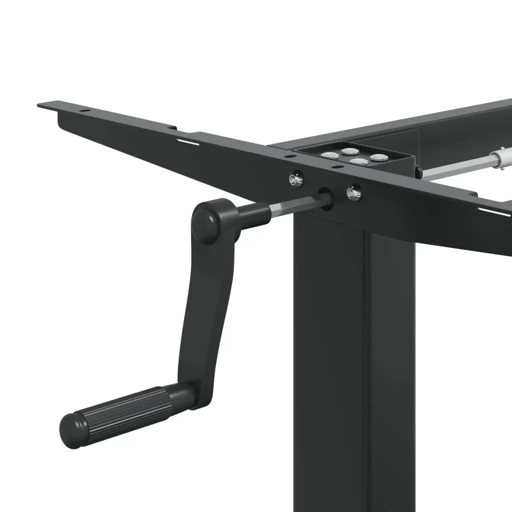 Standing Desk Frame Adjustable Height Black Steel Office Workstation Riser