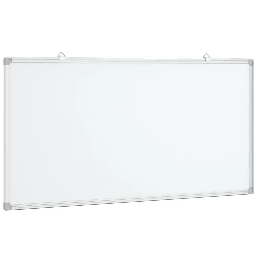 Magnetic Whiteboard White 60x30cm Wall-Mounted Smooth Surface Aluminium Frame