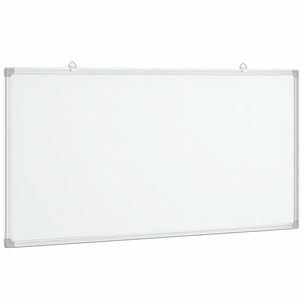 Magnetic Whiteboard White 100x50cm Smooth Lacquer Coated Surface Wall Mount for Office Home School Presentation Display