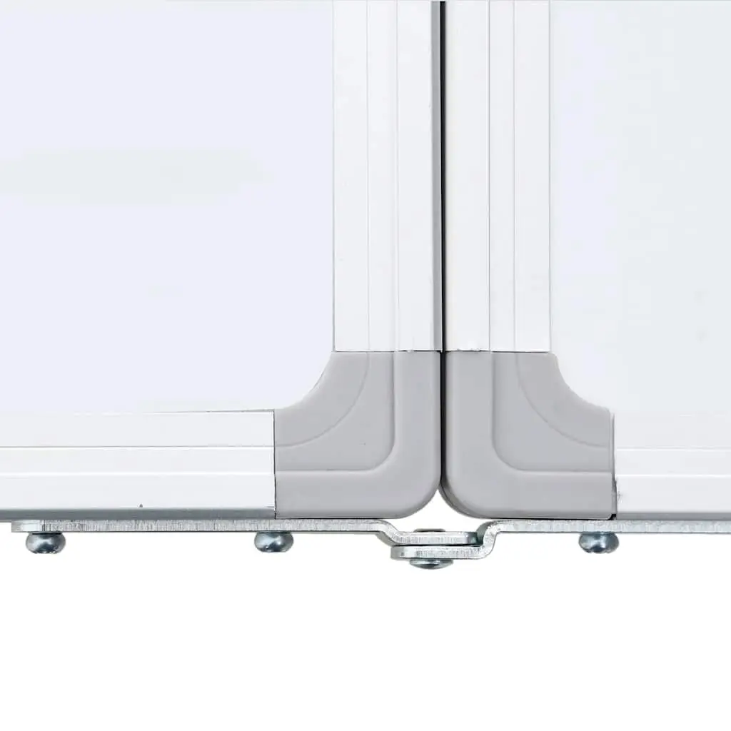 Magnetic Whiteboard Foldable Two Panel Display Board White 80 x 80 cm Smooth Lacquer-Coated Surface