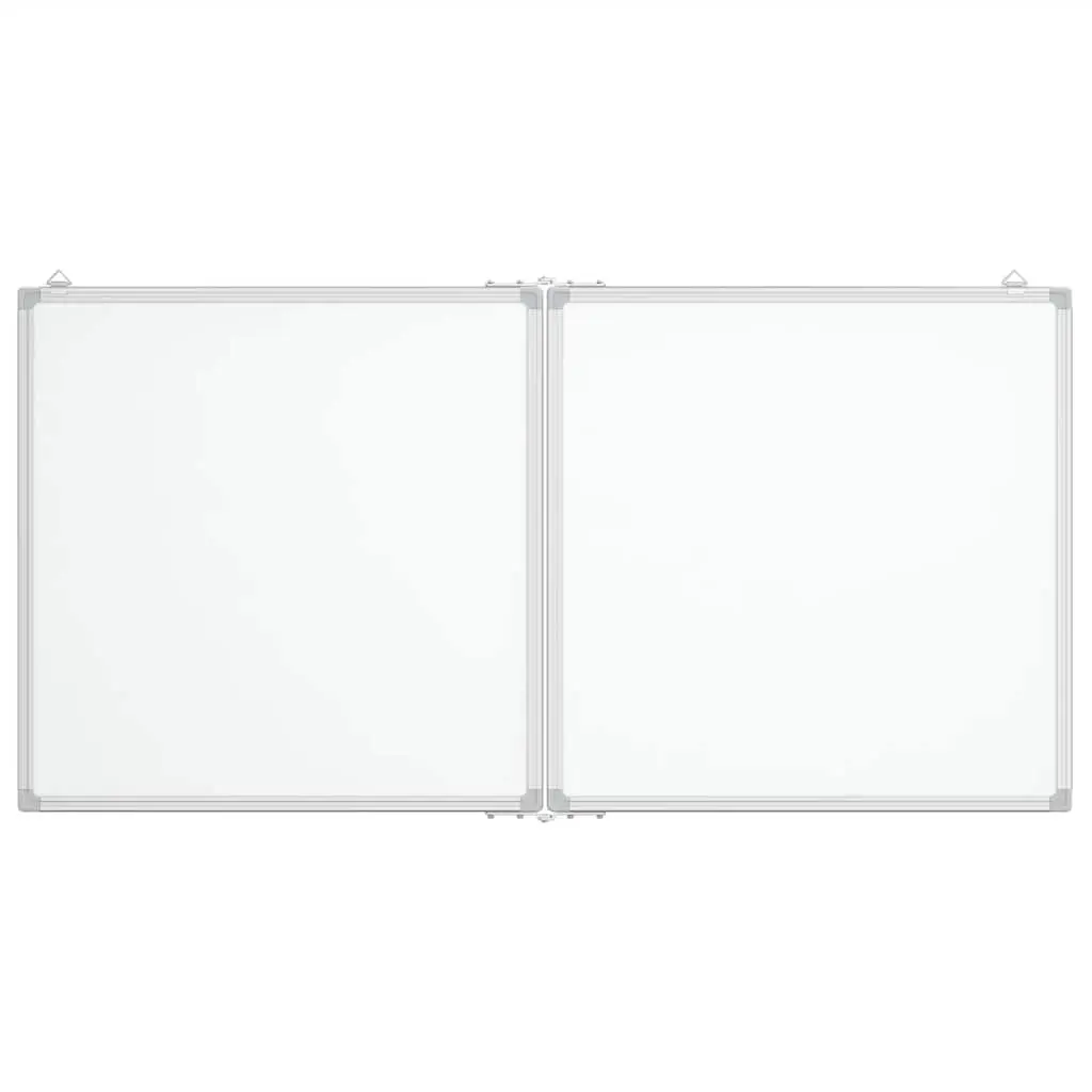 Magnetic Whiteboard White Foldable Two Panel Display Board Lacquer Coated Surface