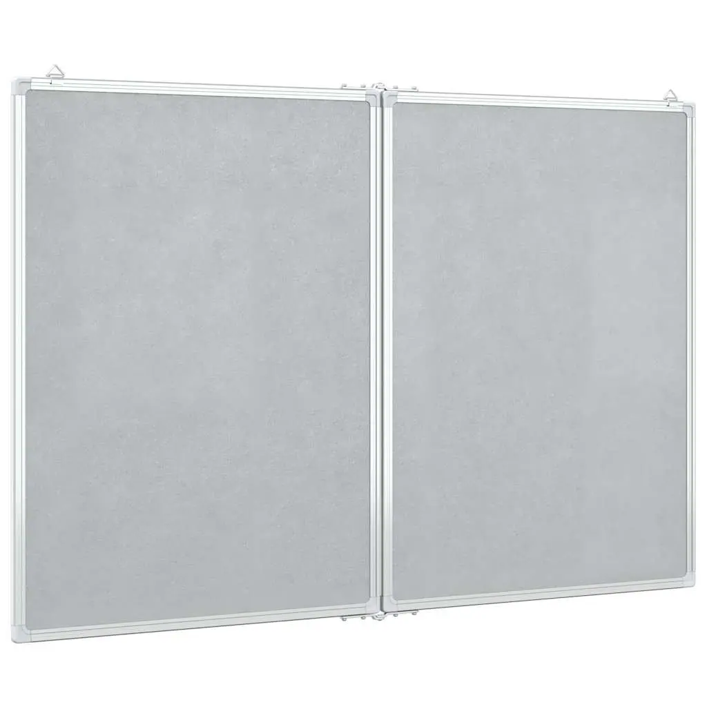 Magnetic Whiteboard Foldable Dual Panel White 120 x 100 cm Smooth Lacquer-Coated Surface