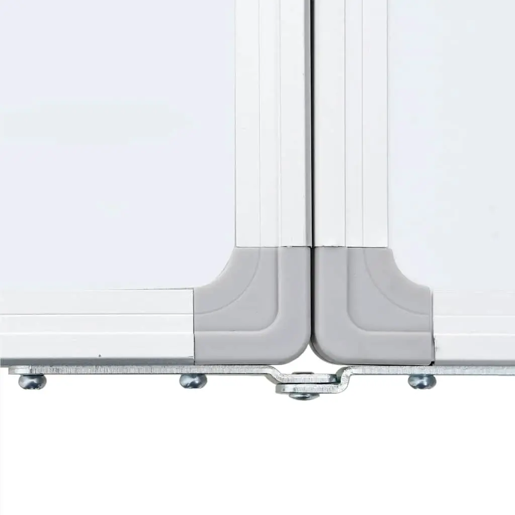 Magnetic Whiteboard Foldable Dual Panel White 120 x 100 cm Smooth Lacquer-Coated Surface
