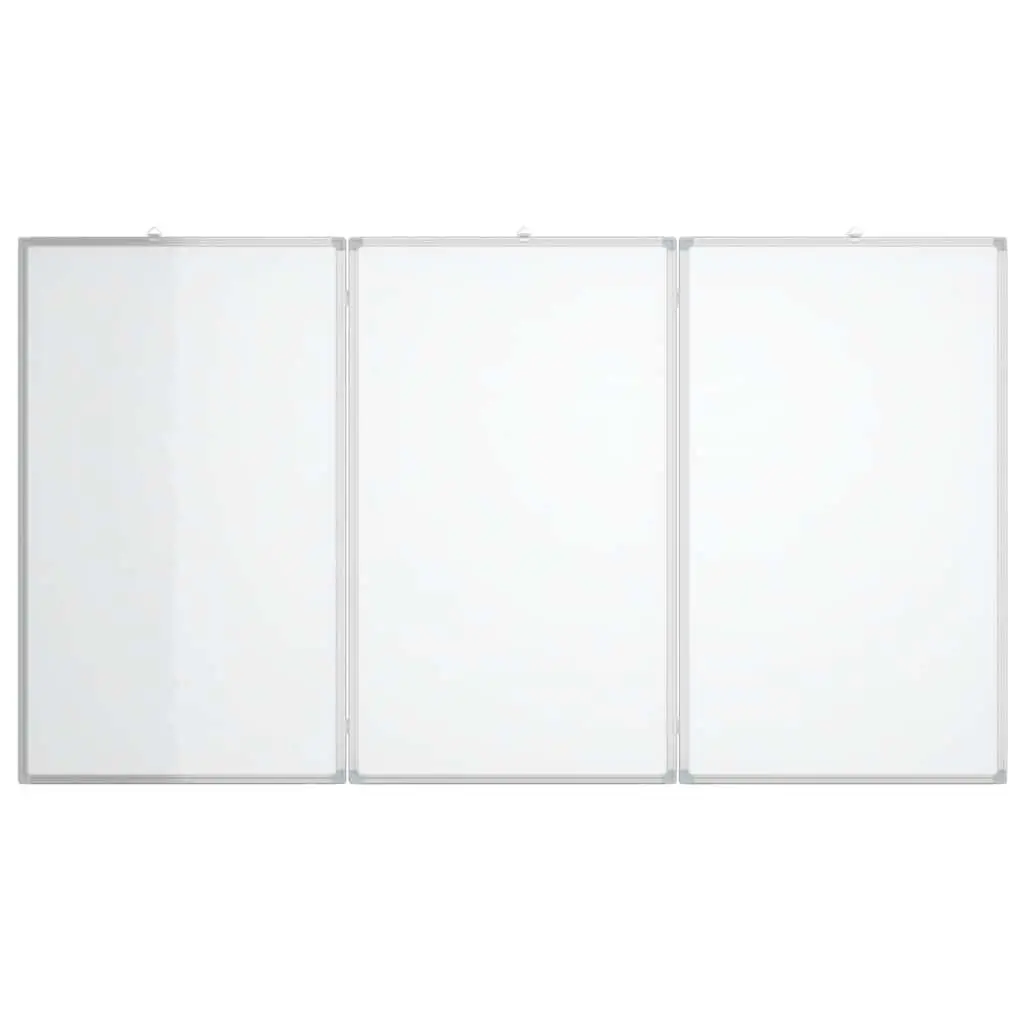 Foldable Magnetic Whiteboard Two Panel White 120 x 100 cm Smooth Surface for Presentations and Displays