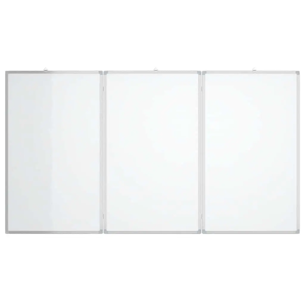 Magnetic Whiteboard White 180x80 cm Foldable Two-Panel Display Board for Office Home Memo
