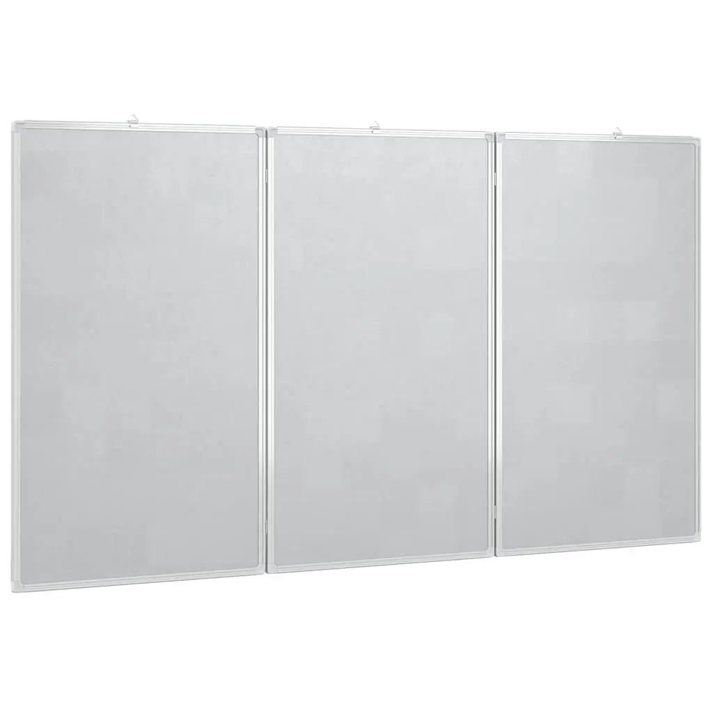 Magnetic Whiteboard White 180x80 cm Foldable Two-Panel Display Board for Office Home Memo
