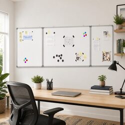 Foldable Magnetic Whiteboard Presentation Display Board 160x50 cm Office Home