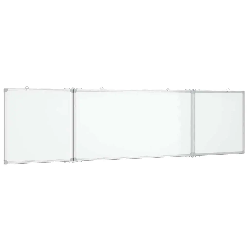 Magnetic Whiteboard Foldable White 200 x 50 cm Smooth Lacquer-Coated Surface