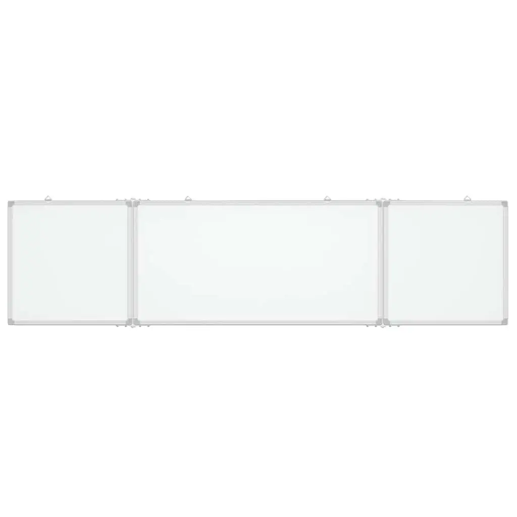 Magnetic Whiteboard Foldable White 200 x 50 cm Smooth Lacquer-Coated Surface