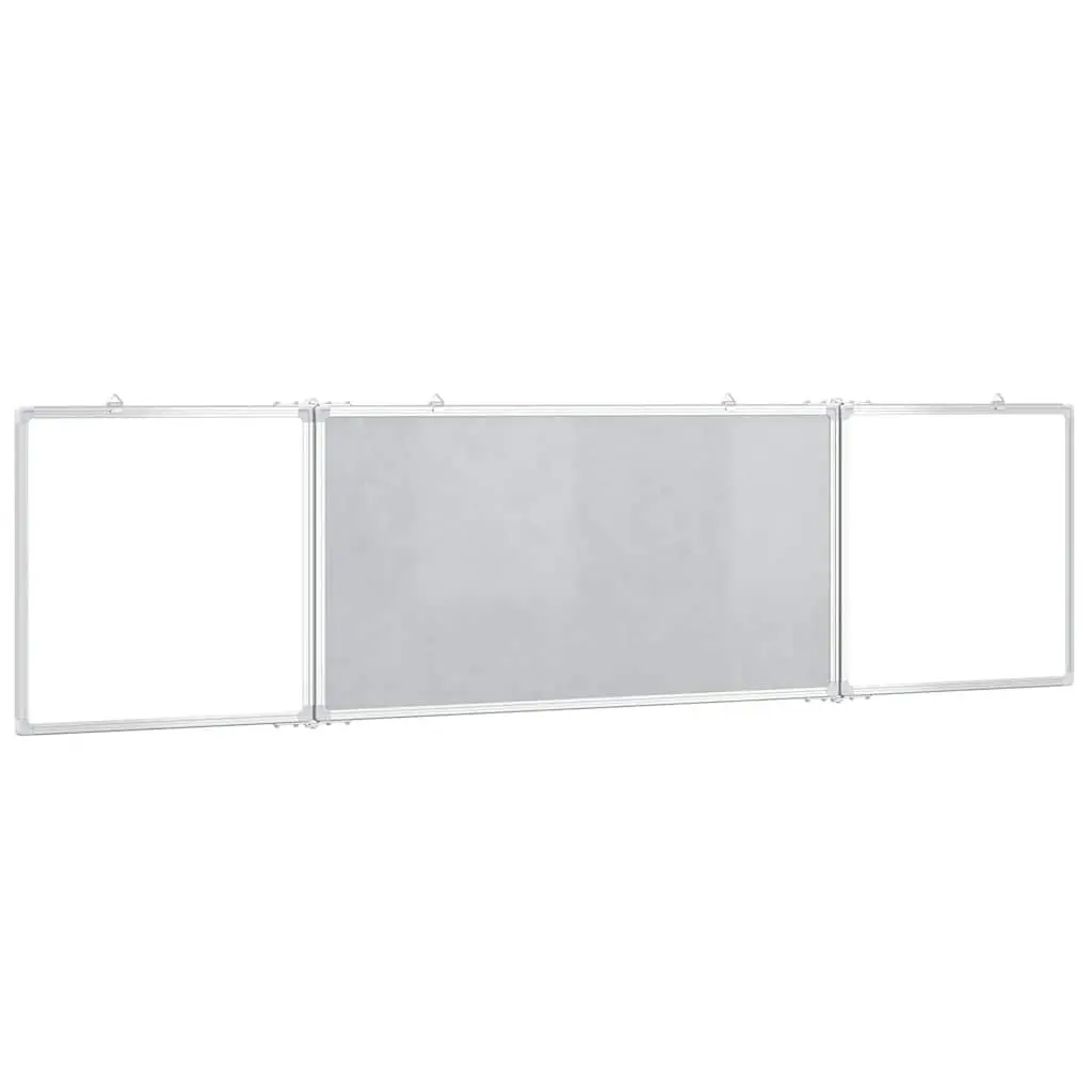 Magnetic Whiteboard Foldable White 200 x 50 cm Smooth Lacquer-Coated Surface