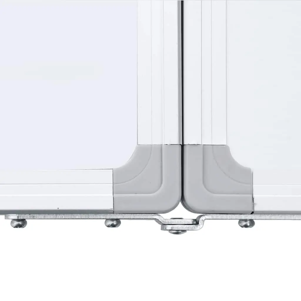 Magnetic Whiteboard Foldable White 200 x 50 cm Smooth Lacquer-Coated Surface
