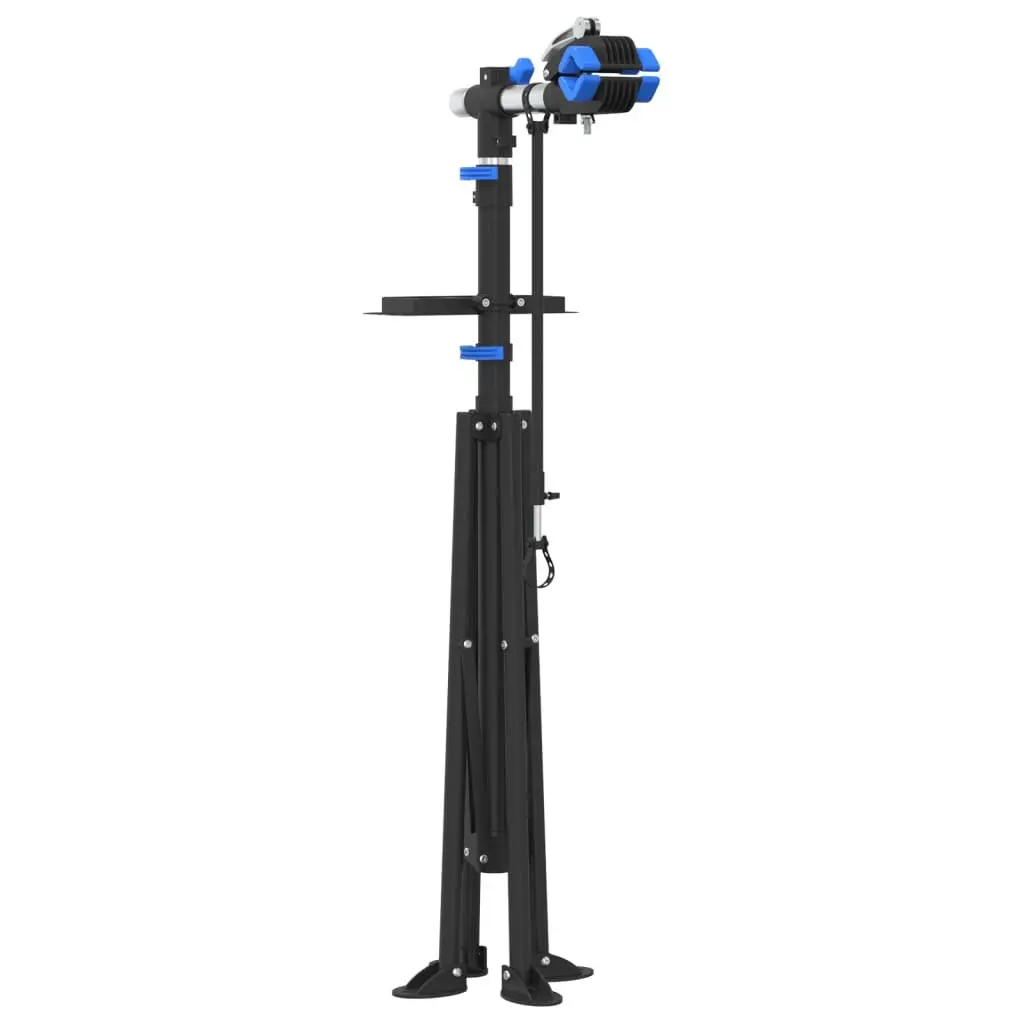 Bike Repair Stand Blue Adjustable Height 108-188cm Foldable Steel 360 Degree Rotatable Clamping Jaws