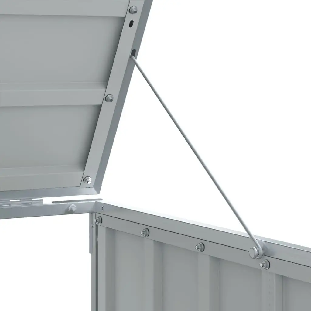 Wheelie Bin Storage Shed Grey Single 72x81x115cm Powder-coated Steel Durable Weather Resistant