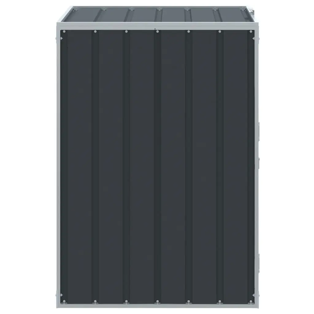 Wheelie Bin Storage Anthracite Single Bin Powder-Coated Steel Garden Waste Container Enclosure
