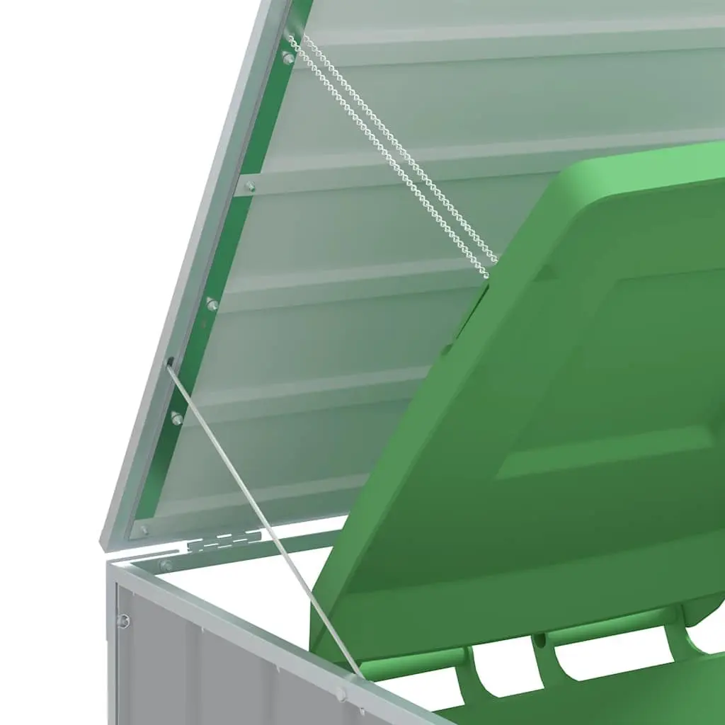 Wheelie Bin Storage Grey Double Bins Outdoor Container Enclosure Steel