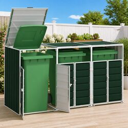 Compact and Durable Green Bin Storage for Waste Management