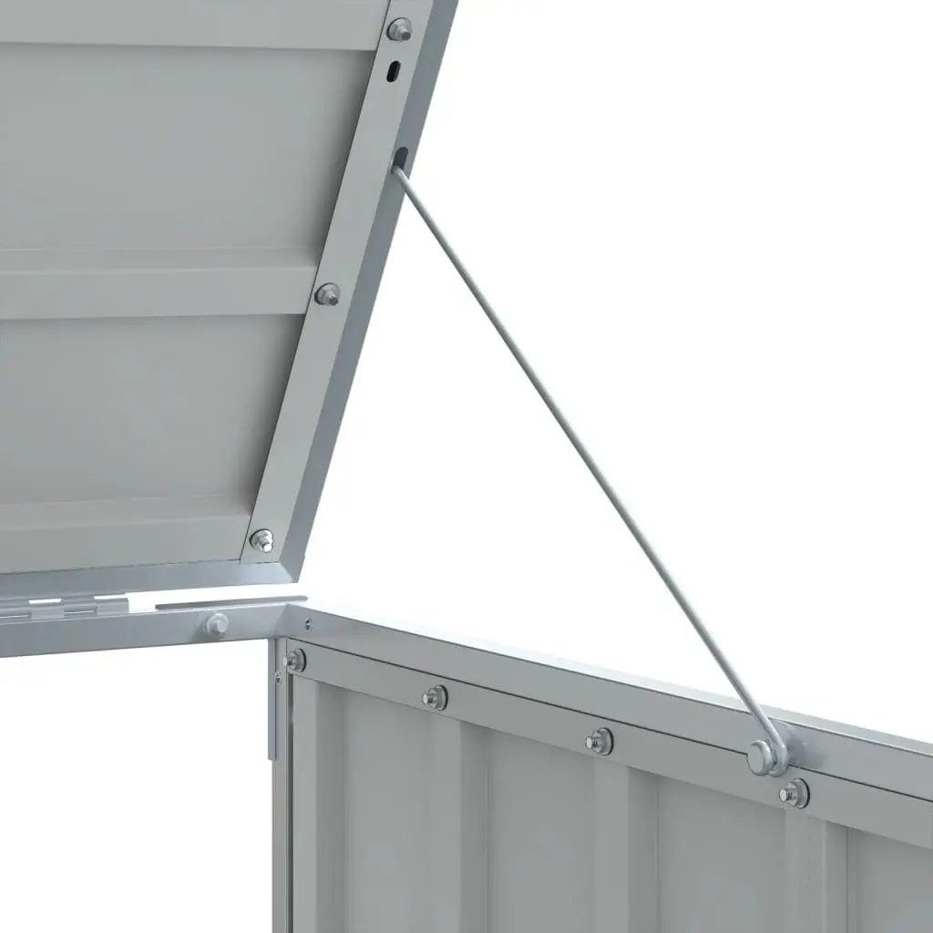 Triple Bin Storage Enclosure Grey Outdoor Waste Container with Powder Coated Steel and Ventilation Panels