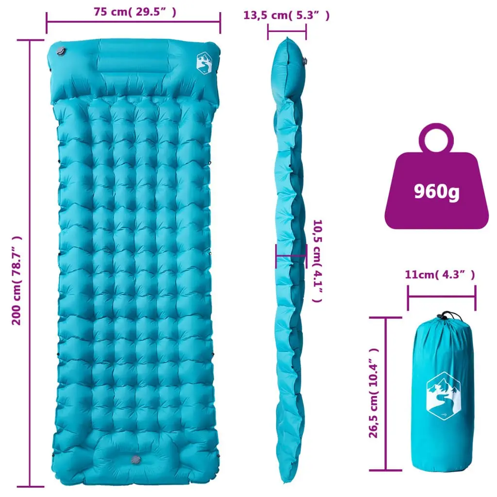 Self Inflating Camping Mattress with Pillow