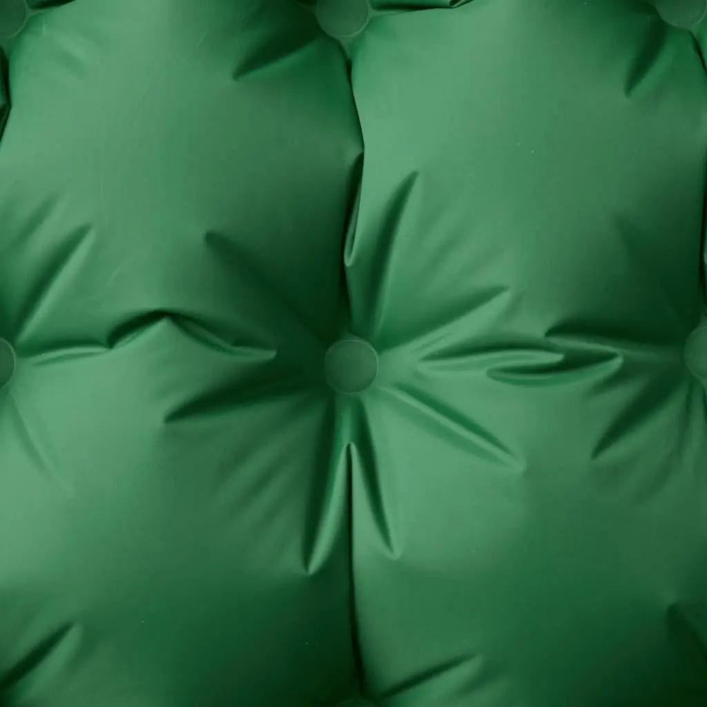 Self Inflating Camping Mattress Green Single Person with Integrated Pillow and Quick Inflation System