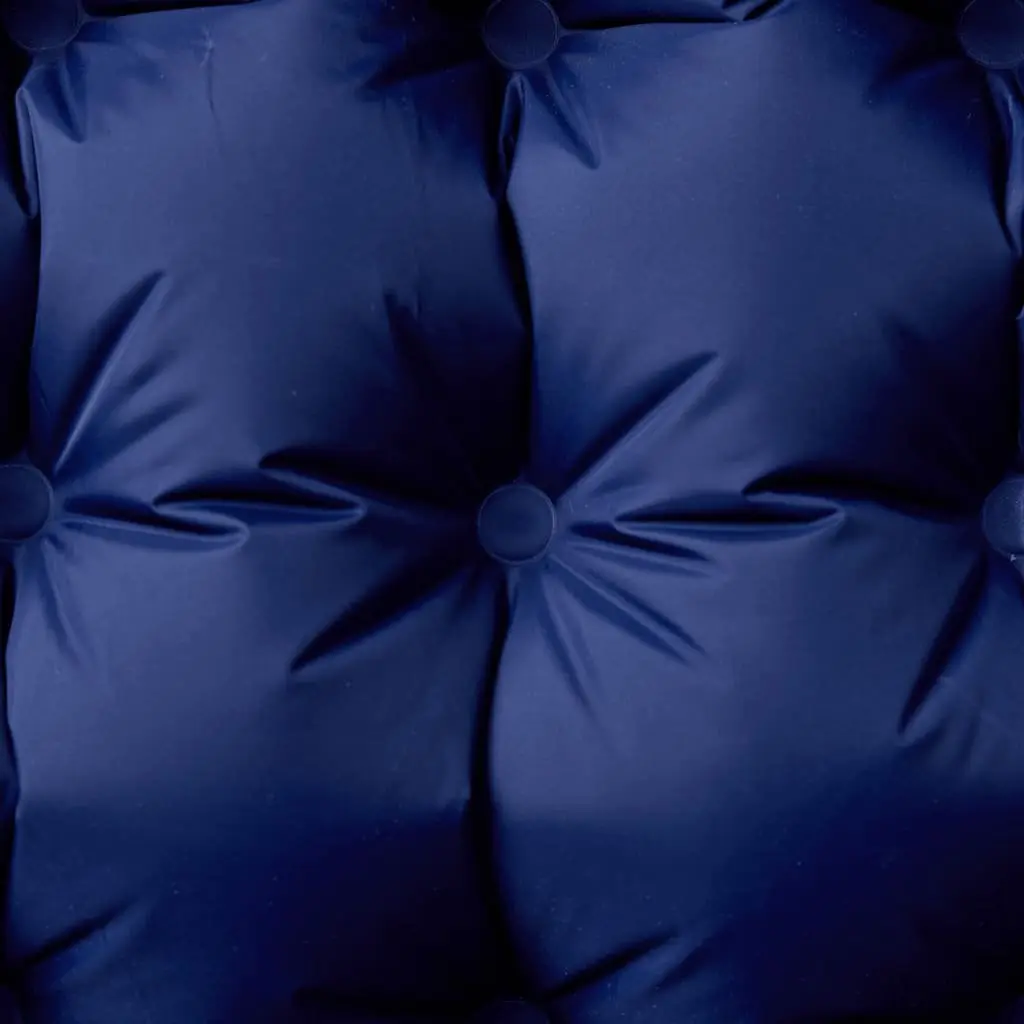 Self Inflating Camping Mattress Blue Single Person with Integrated Pillow