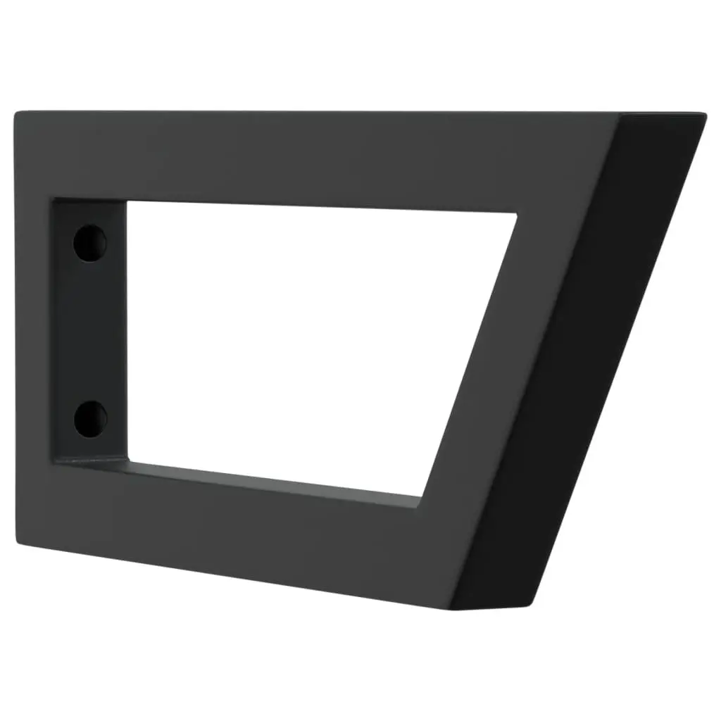 Shelf Brackets for Washbasin 2 pcs Black Trapezium Steel Wall Mount Storage
