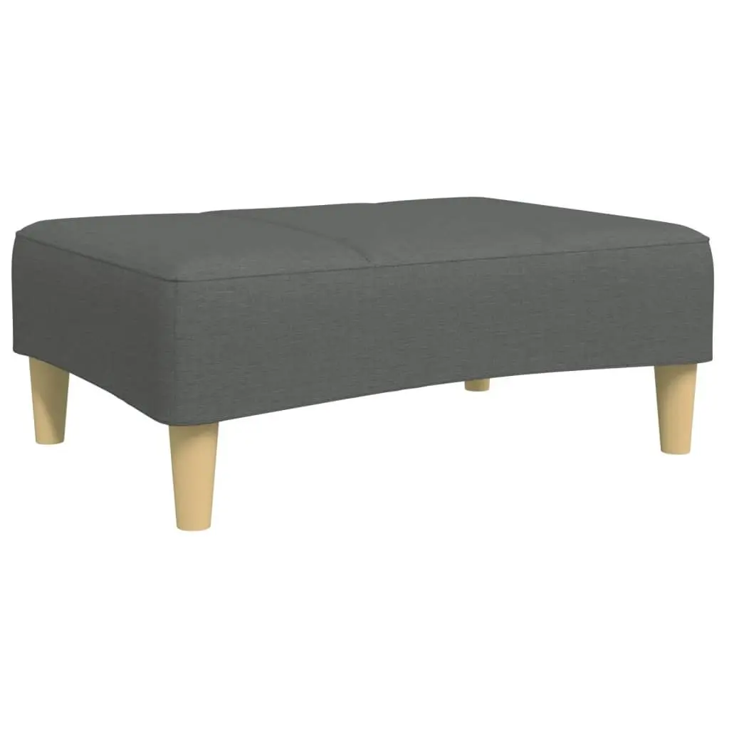 Footstool Dark Grey 77x55x31 cm Fabric Soft Surface Plywood Frame Living Room Furniture