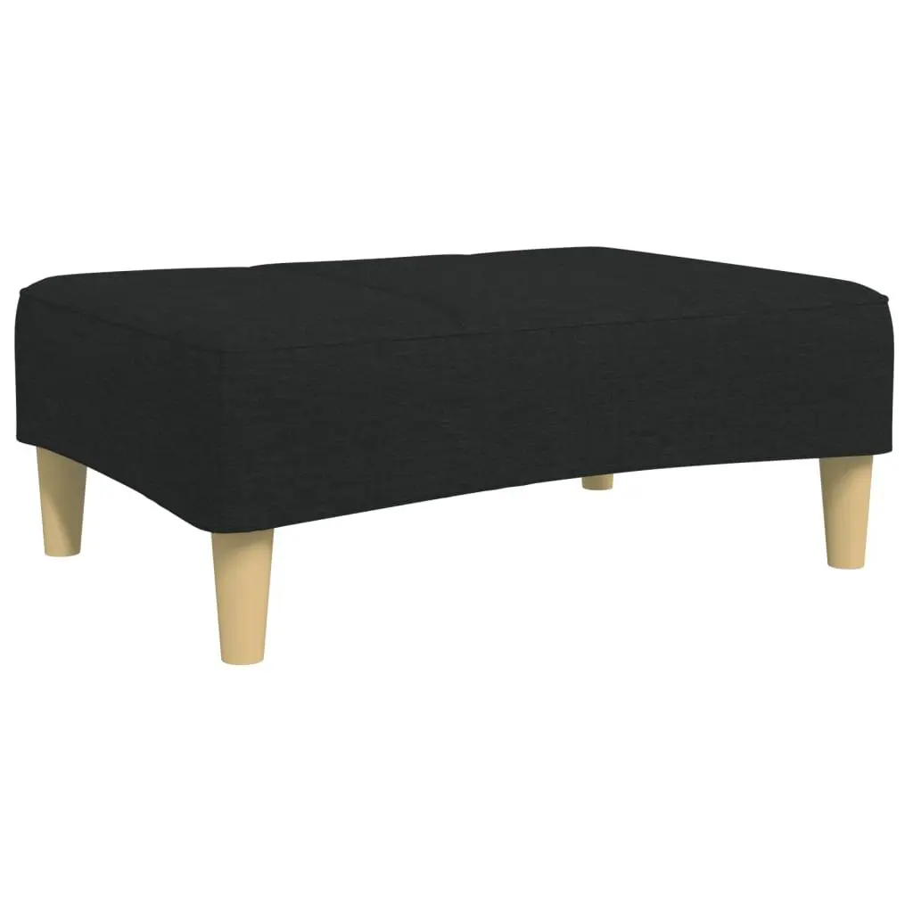 Black Fabric Footstool Ottoman Foot Rest Sofa Recliner Lounge Living Room
